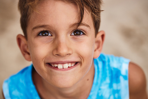 Portrait of a smiling cute little boy