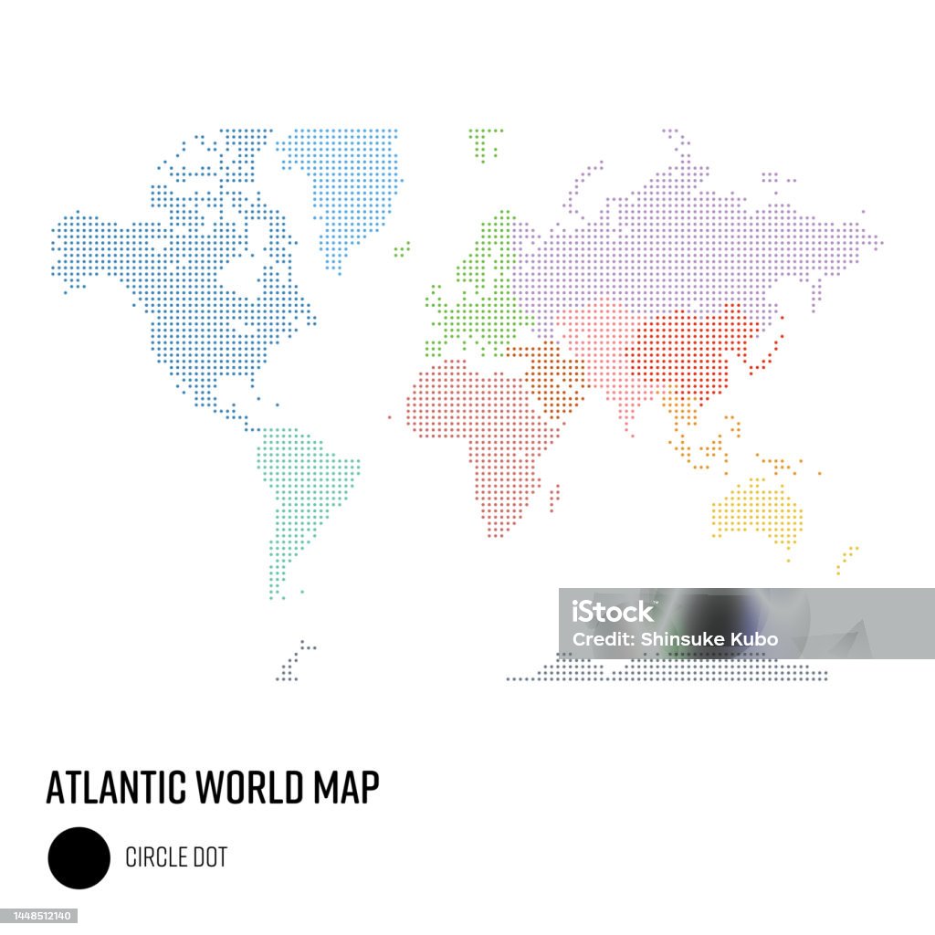 Map Dot Style Sign World Map In Large Dot Style Atlanticcentered World Group By Region ...
