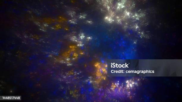 Digitally Generated Abstract Background That Looks Like Its In Endless Space Stock Photo - Download Image Now