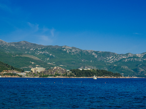 Beautiful view from the bay in Budva in Montenegro