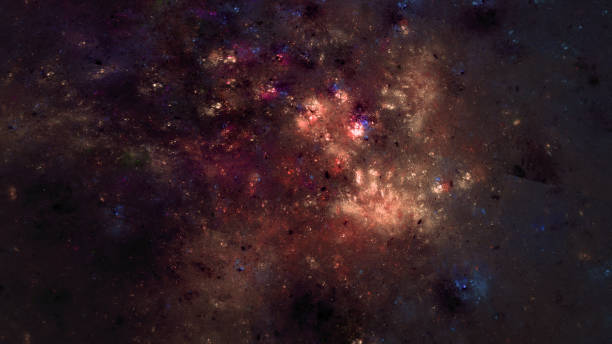 istock Digitally generated abstract background that looks like it's in endless space 1448517493