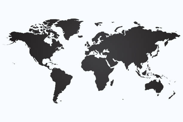 mapa świata. - atlas stock illustrations