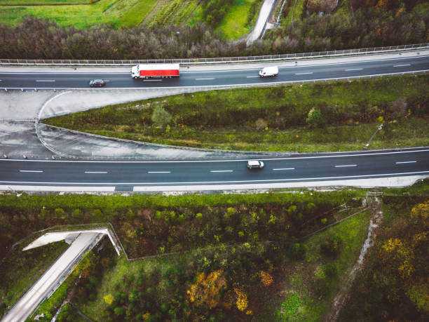 istock A bird's-eye view of a highway 1448528658