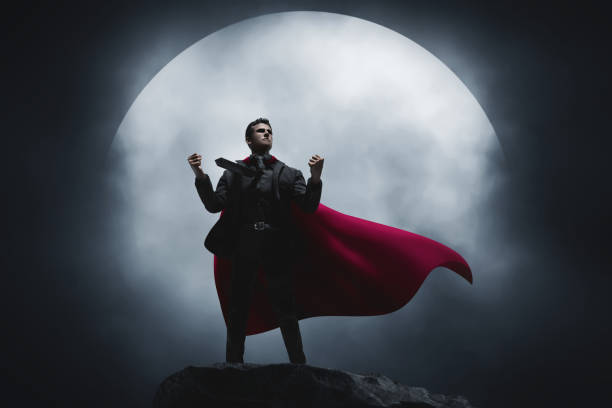 Business man standing on top 3d illustration