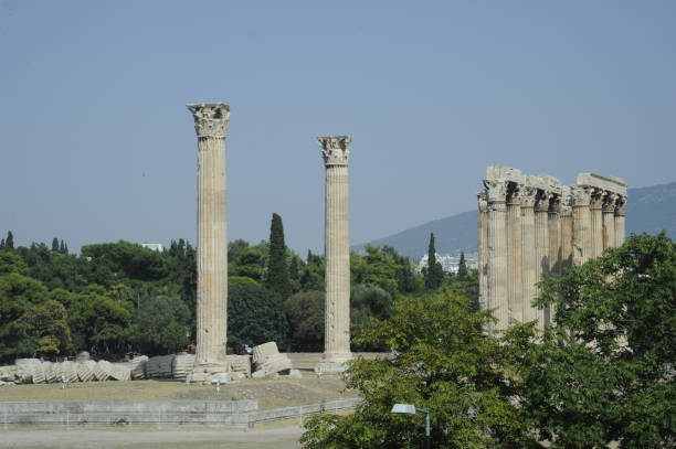 Temple of Zeus in Olympia, Athens, Greece stock photo