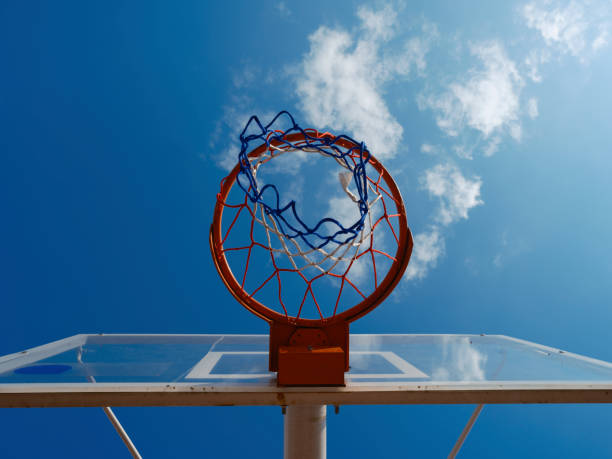 istock basketball hoop and blue sky 1448537999