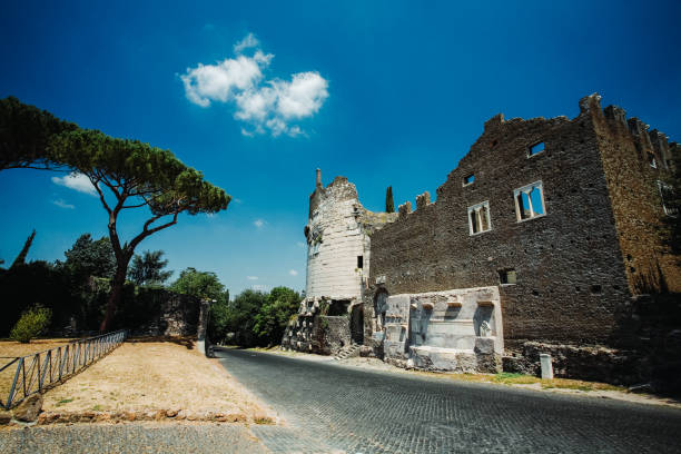 istock Back to the ancient Rome: the Appian Way 1448538771