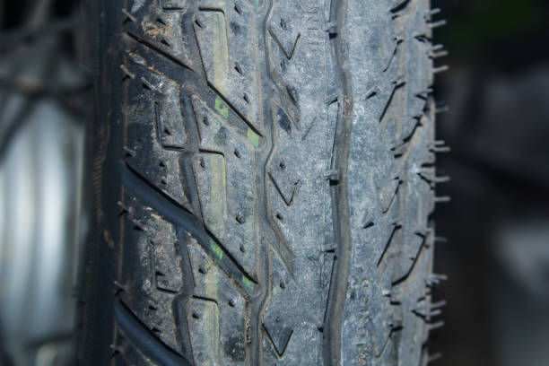 istock Old motorbike wheels look a bit far away 1448542219