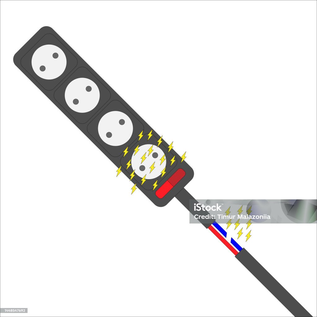 Socket Problem Short Circuit Faulty Socket Stock Illustration - Download Image Now ...