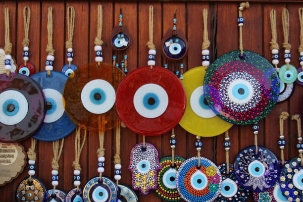 istock Turkish evil eye bead. blue colored amulet. superstition 1448547769