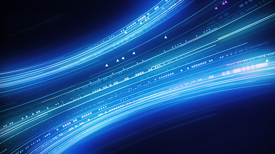 Data Light Rays Abstract Technological Highspeed Data Lights Stock Photo - Download ...
