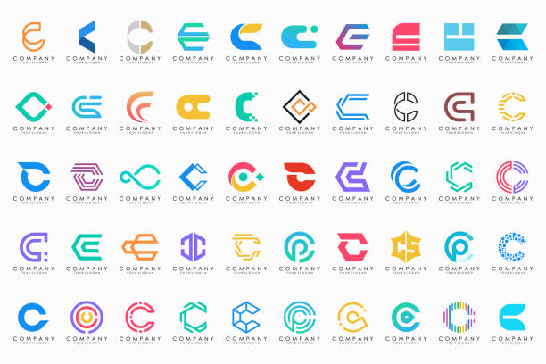 クリエイティブレターcロゴアイコンセット。贅沢、エレガント、シンプルなビジネスのためのデザイン。 - アルファベットのc点のイラスト素材／クリップアート素材／マンガ素材／アイコン素材