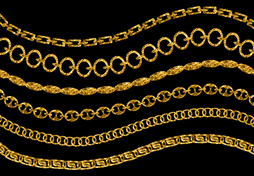 jewelry waves black background clipping path