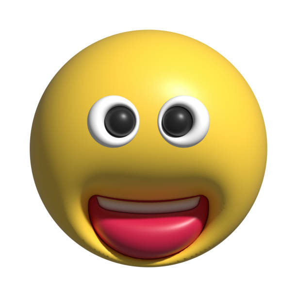 istock yellow icons face emotion realistic 3d render. Yellow glossy emoticons. 3d render illustration 1448553954