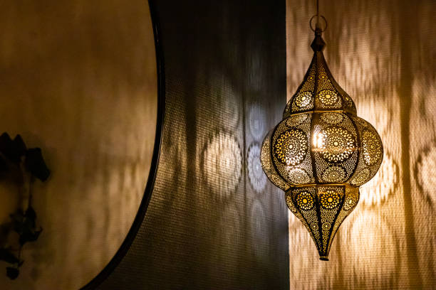 istock Eid Mubarak Muslim Background and Lamp 1448556216