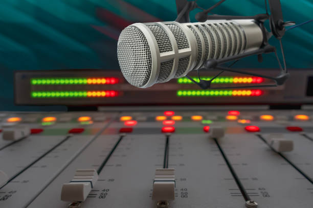istock Professional microphone and sound mixer 1448556285