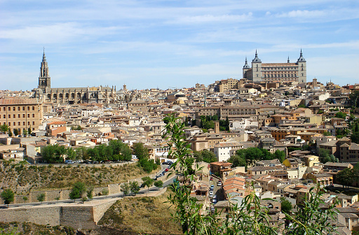 Panoramic view of Toledo city, Spain.
