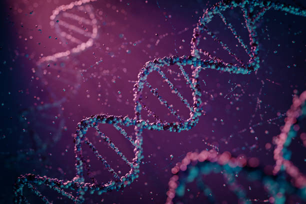 molécule d'adn illustration - digitally generated image illness cloning chemistry photos et images de collection