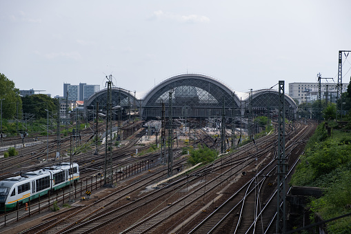 Railroad station in Potsdam city, Germany