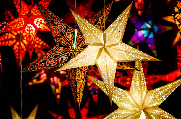 Many stars garland, christmas decor