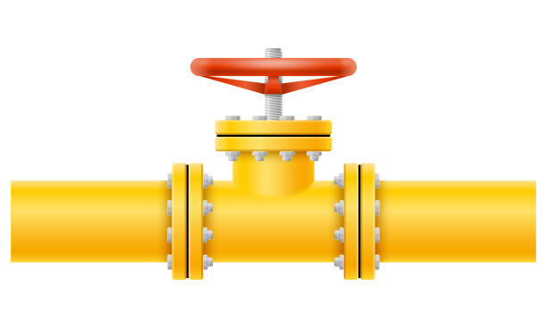 istock yellow metal pipes for gas pipeline vector illustration 1448565086