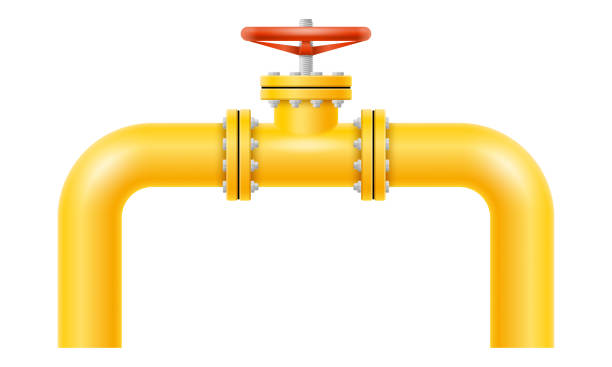 istock yellow metal pipes for gas pipeline vector illustration 1448565147