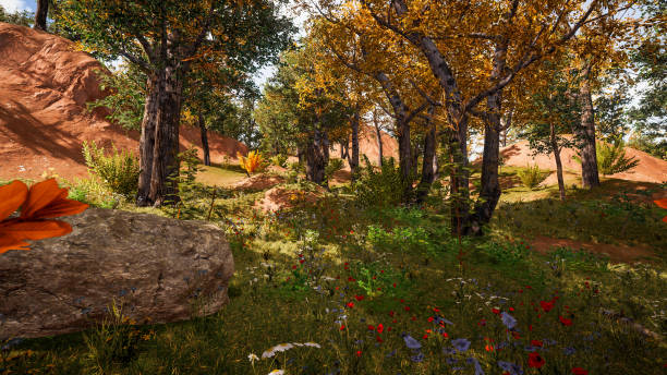 istock Graphic resources for sustainable development goals, biodiversity, a growing economy and ecology. 3D render 1448572770
