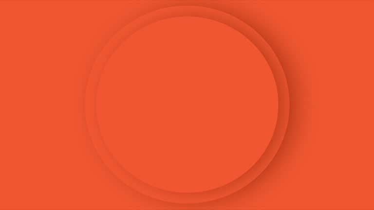 Abstract Geometric Shape Background with Circles. Orange Backdrop