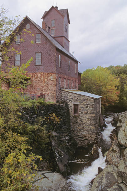 istock 19th century water-powered grist mill in Jericho, Vermont 1448581122