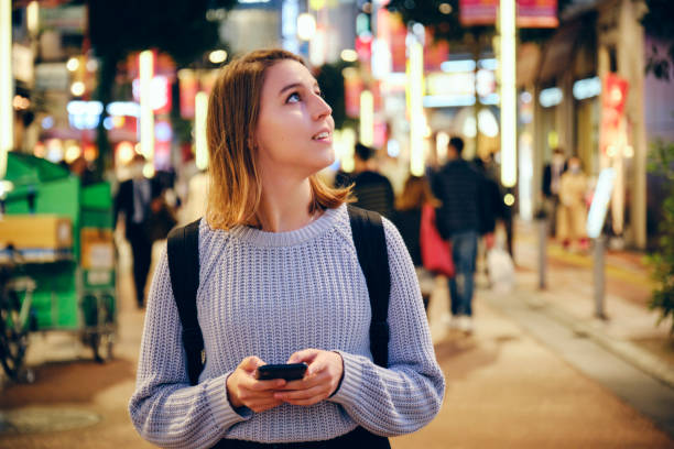 istock Young Woman Exploring Tokyo Japan 1448593078