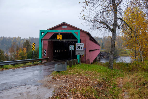 istock Traditional covered bridge, Gracefield Quebec, Canada 1448601099