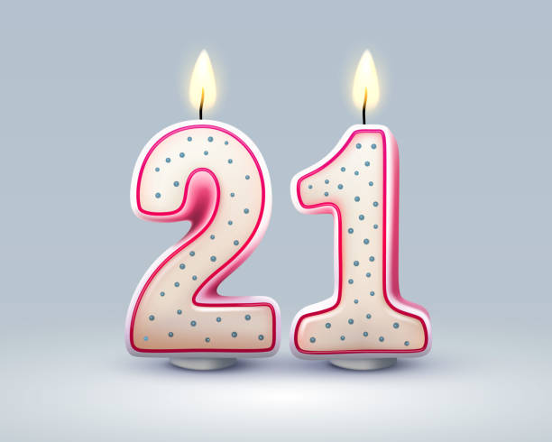 Pink '21' Candle Pink '21' Candle