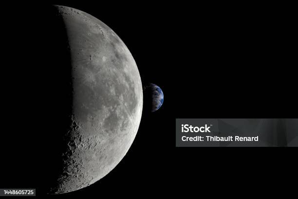 Lunar Surface Detail On Transparent Background Maps From Nasa Stock Photo - Download Image Now