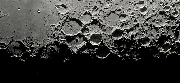 detail of moon model, close up, volcano pattern