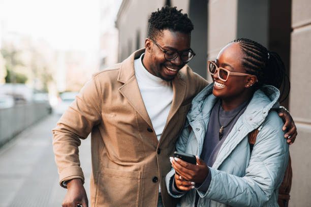 istock Black tourists finding their way in a new city 1448607214