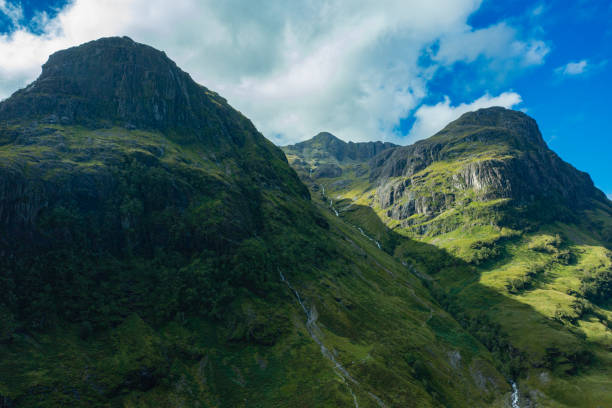 Scotland-Three Sister Mountain range in Glencoe stock photo