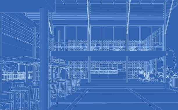 istock 3D illustration of coffee shop 1448618382