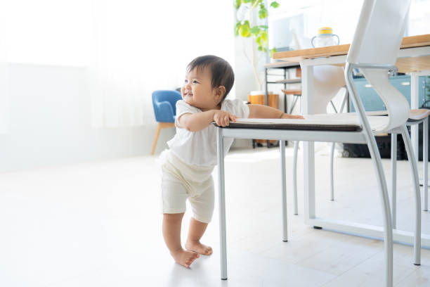 istock Baby portrait having fun at home 1448630652