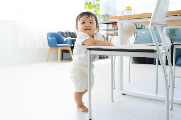 istock Baby portrait having fun at home 1448630661
