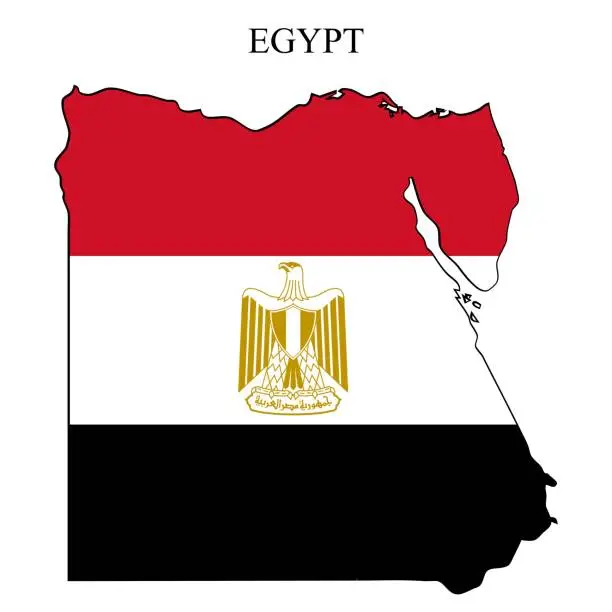 Vector illustration of Egypt map vector illustration. Global economy. Famous country. Northern Africa. Africa.