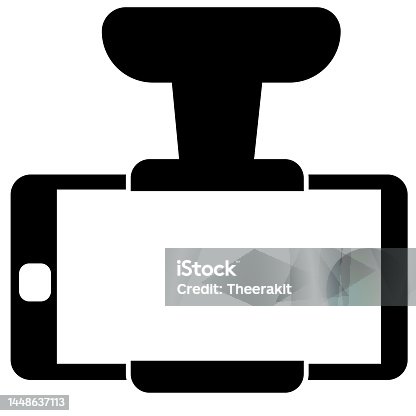 istock Car phone data charger holder icon. Car phone holder sign. flat style. 1448637113