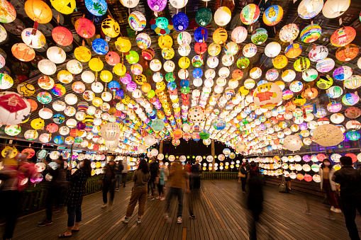 2022 02 12 Lantern Festival in Taipei, TaiwanChinese traditional festival Lantern Festival, colorful lanterns in Taiwan Lantern Festival