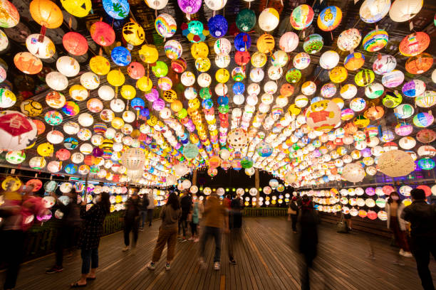 China, traditional festivals, Lantern Festival, Taiwan, lanterns, colorful stock photo