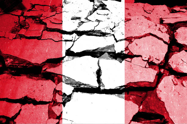 istock Closeup of grunge Peru flag 1448652507