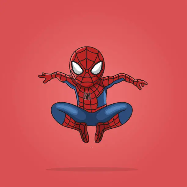 Vector illustration of Spiderman vector illustration