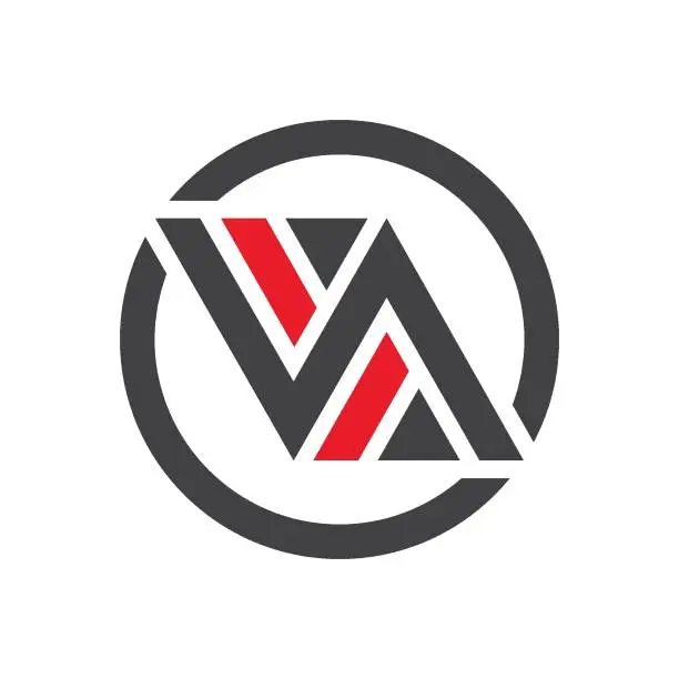 Vector illustration of VA letter icon vector concept design template