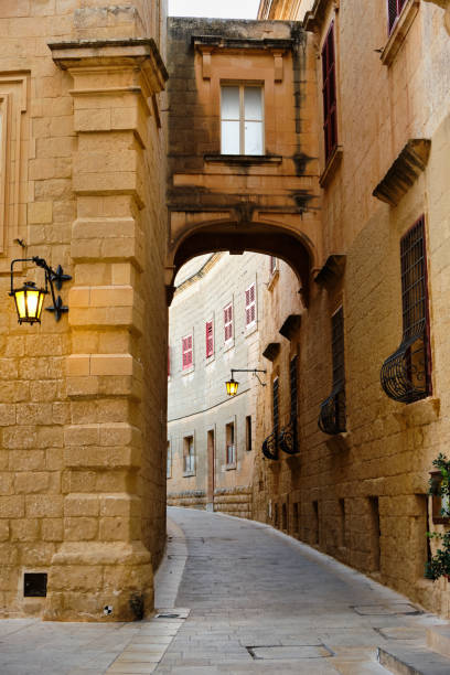 istock Narrow winding street- Mdina 1448658893