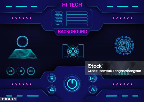 Hithere Display Hi Tech Display Background Stock Illustration - Download Image Now ...