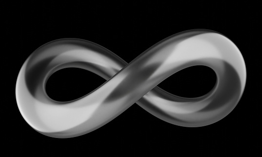 infinity shape on black background