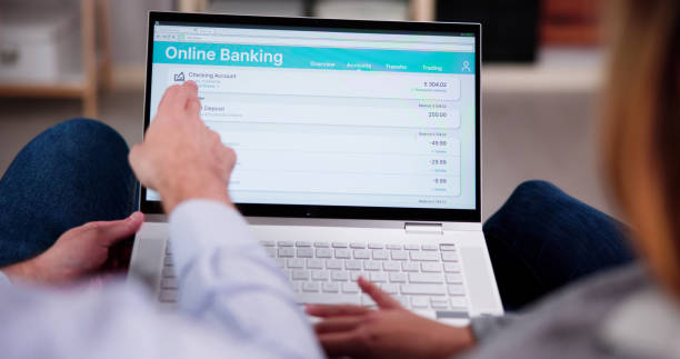 istock Couple Checking Bank Account Online 1448682029